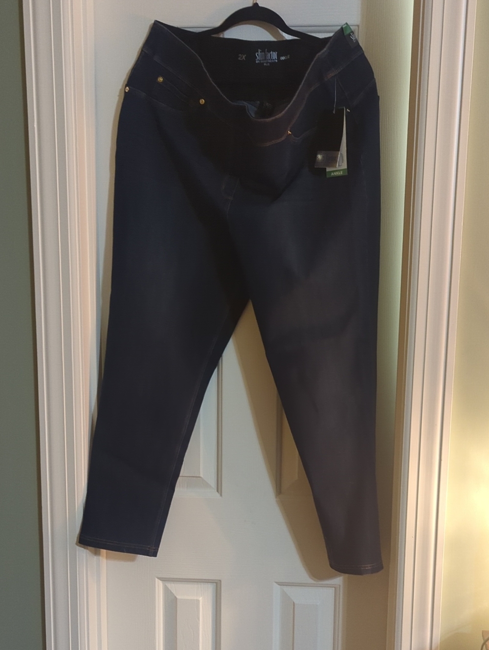 Slim Factor Deep Indigo Slim Ankle Jeans